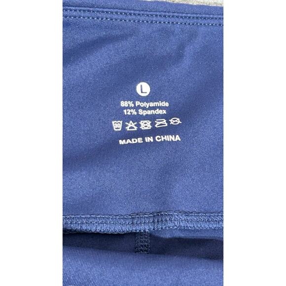 UNBRANDED | Women's Blue Biker Yoga Workout Exercise Shorts w/ Pockets | Large - Picture 3 of 3
